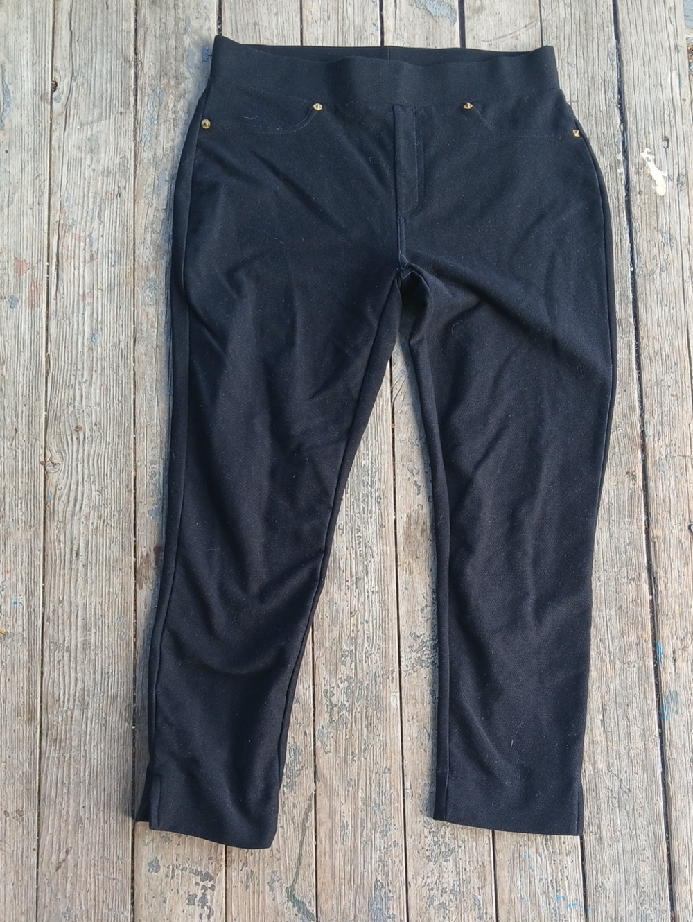 Michael Kors Black Ponte Stretch Pull-On Pants Leggings Size Medium
